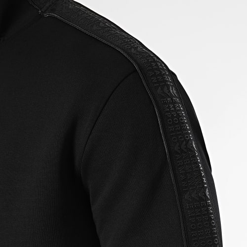 Sweat Zippé A Bandes 6R1MF1 Noir