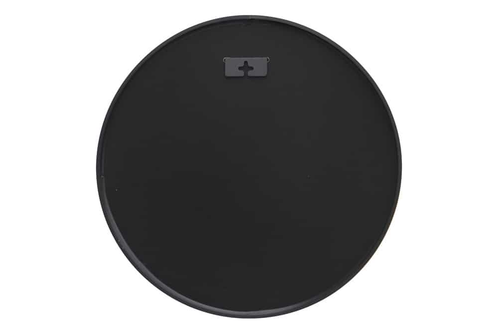 Runder Wandspiegel PORTRAIT 40cm schwarz mit Metallrahmen