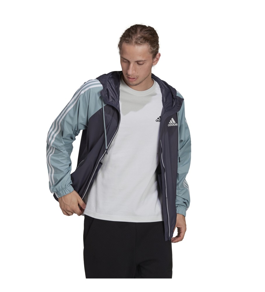 Jaqueta corta-vento azul adidas BSC