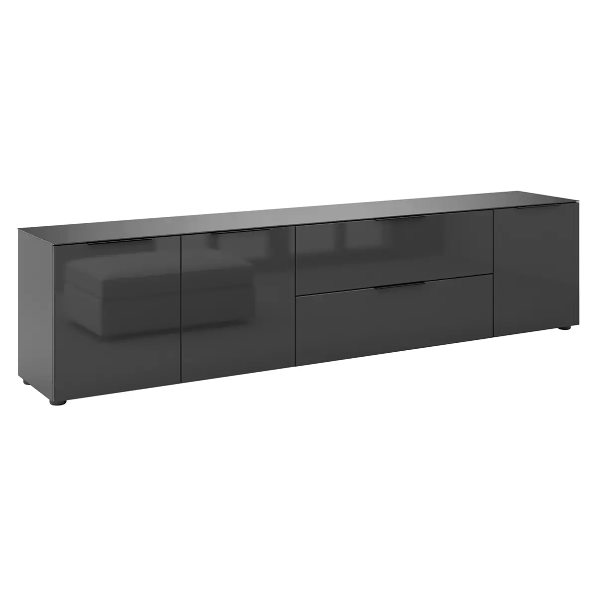 Lowboard 2T1K1S Style Schwarz