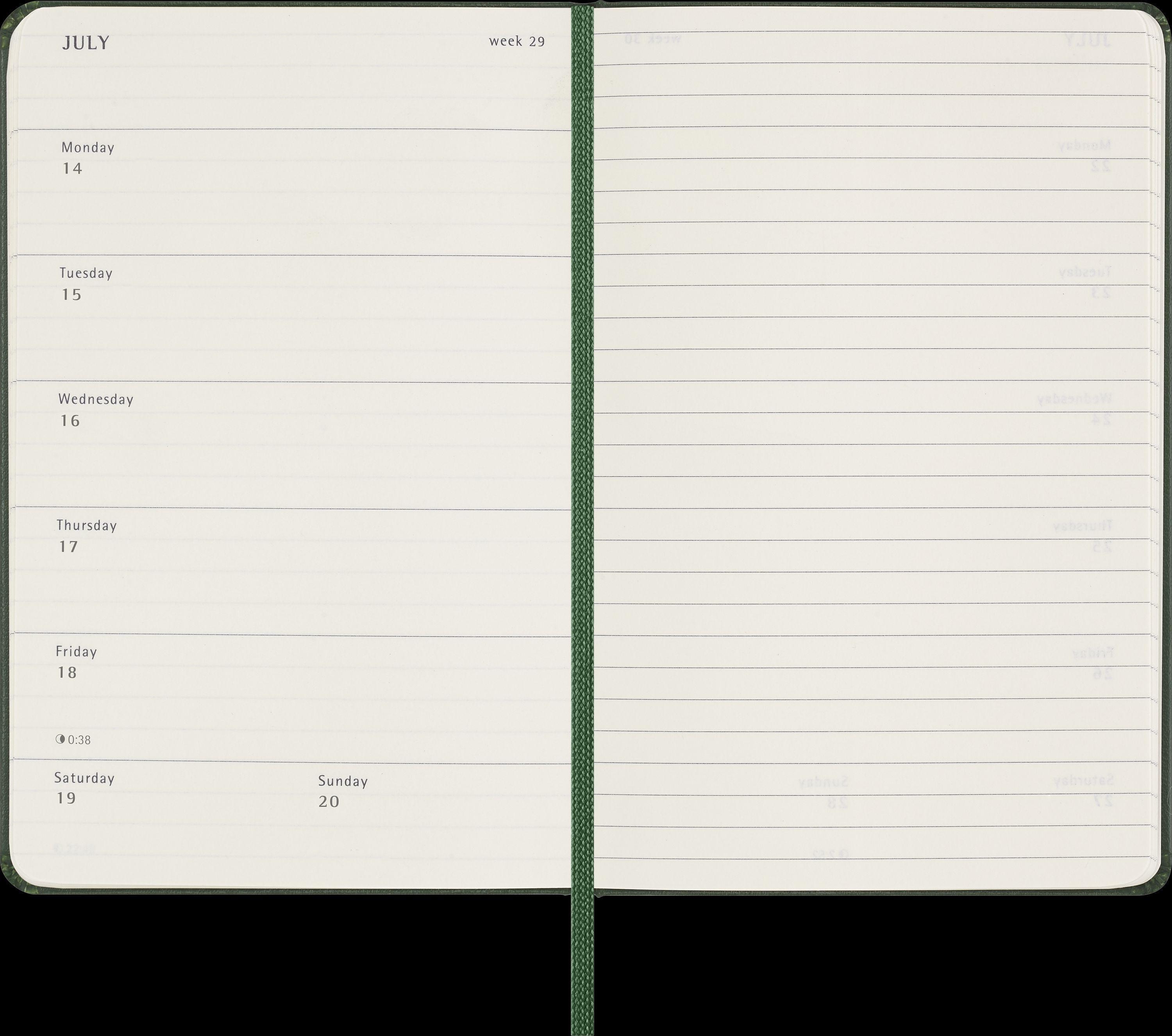 Moleskine 12 Monate Wochen Notizkalender 2025, Pocket/A6