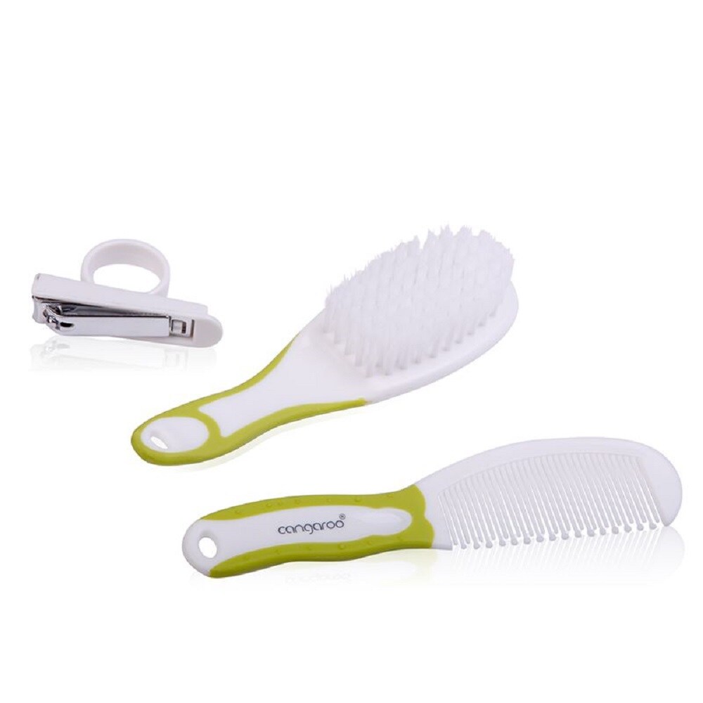 Baby Haarpflegeset u. Nagelknipser B1879 Bürste Kamm Nagelknipser abgerundet