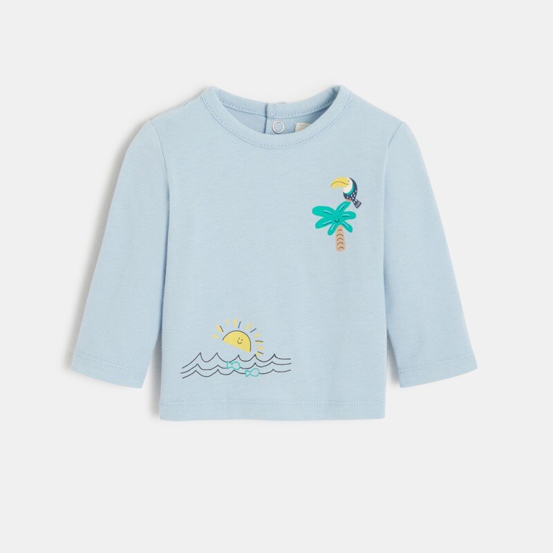 T-shirt bébé bleu tropical Catimini Bleu