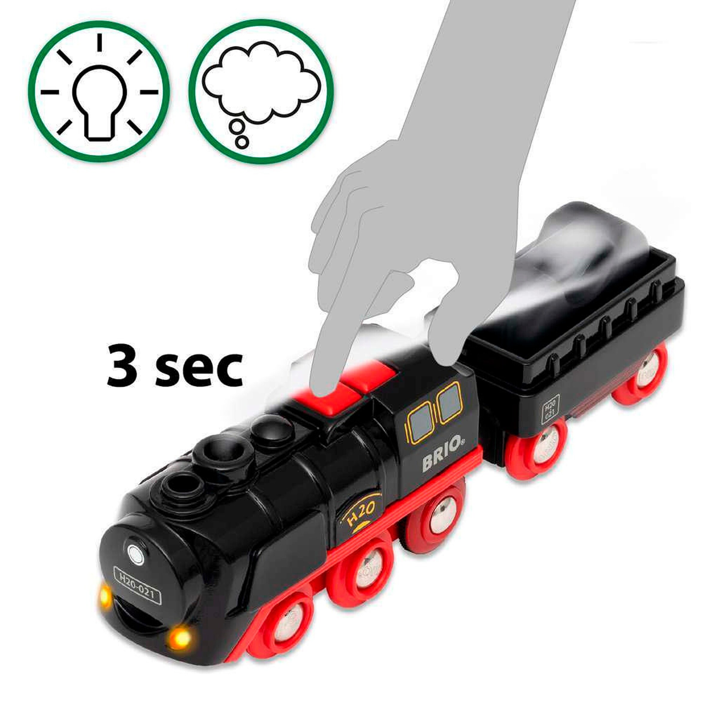 BRIO Batterie-Dampflok mit Wassertank
