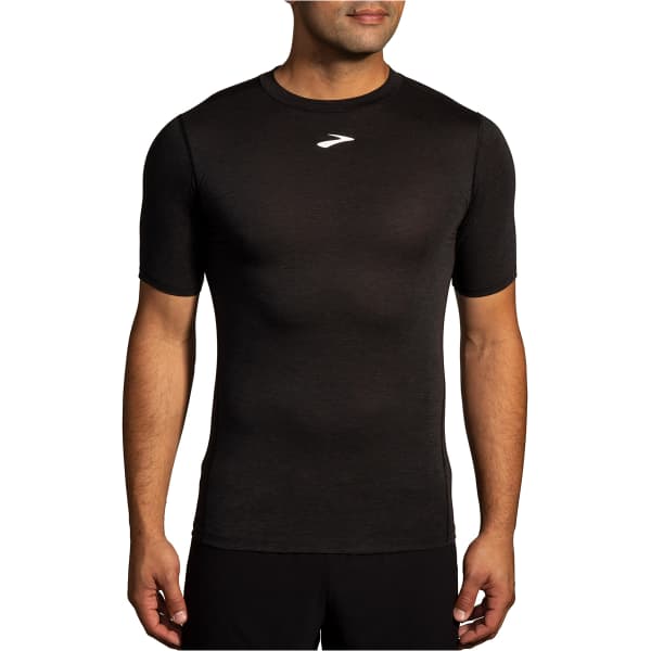 T-shirt running BROOKS BROOKS HIGH POINT SHORT SLEEVE BLACK