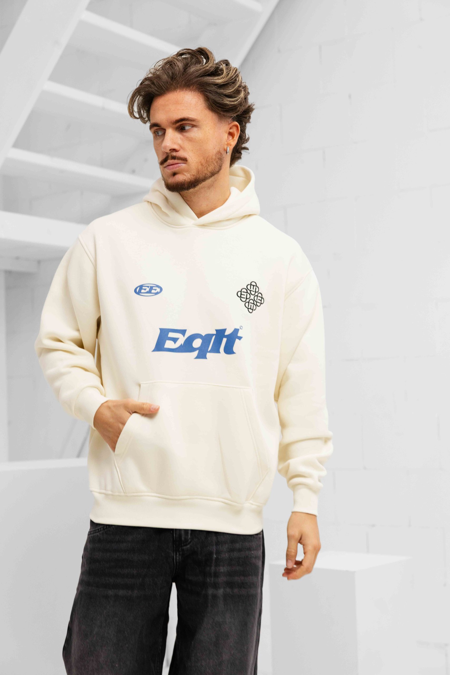 Equalité Jersey Hoodie Heren Gebroken Wit