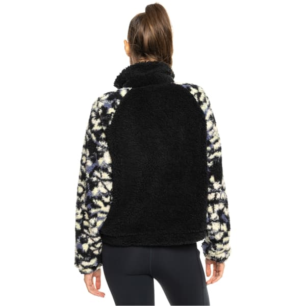 Veste polaire ROXY WAVES OF WARMTH COLOR BLOCK TRUE BLACK