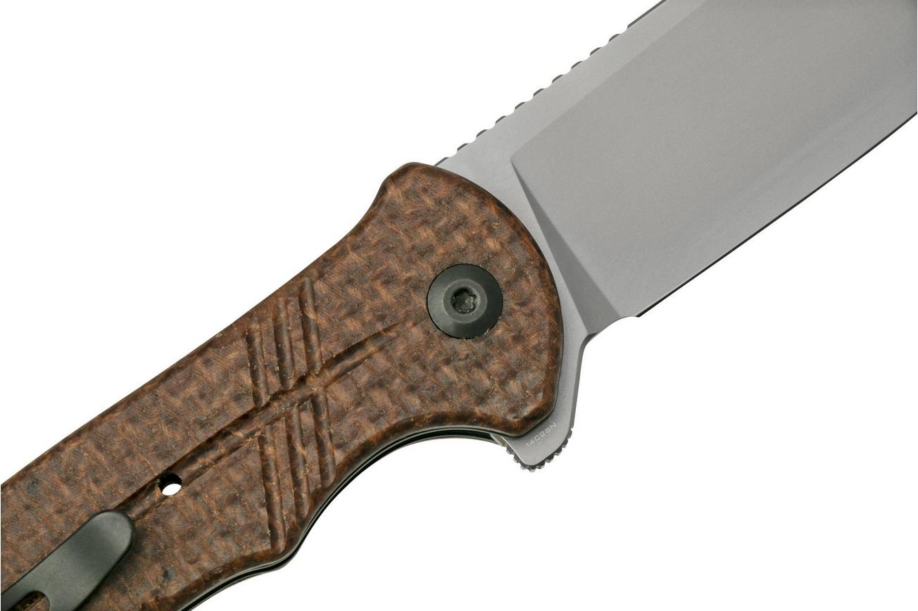 Civivi Cogent C20038D-6 Brown Micarta Coarse, zakmes