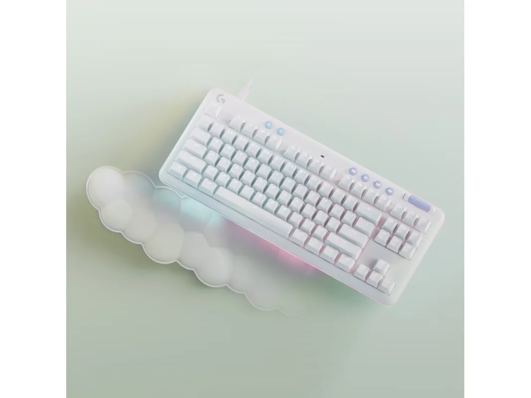 Logitech G713 - Tastatur - tenkeyless - bagbelyst - USB - layout: Nordisk - tastkontakt: Linear- hvid