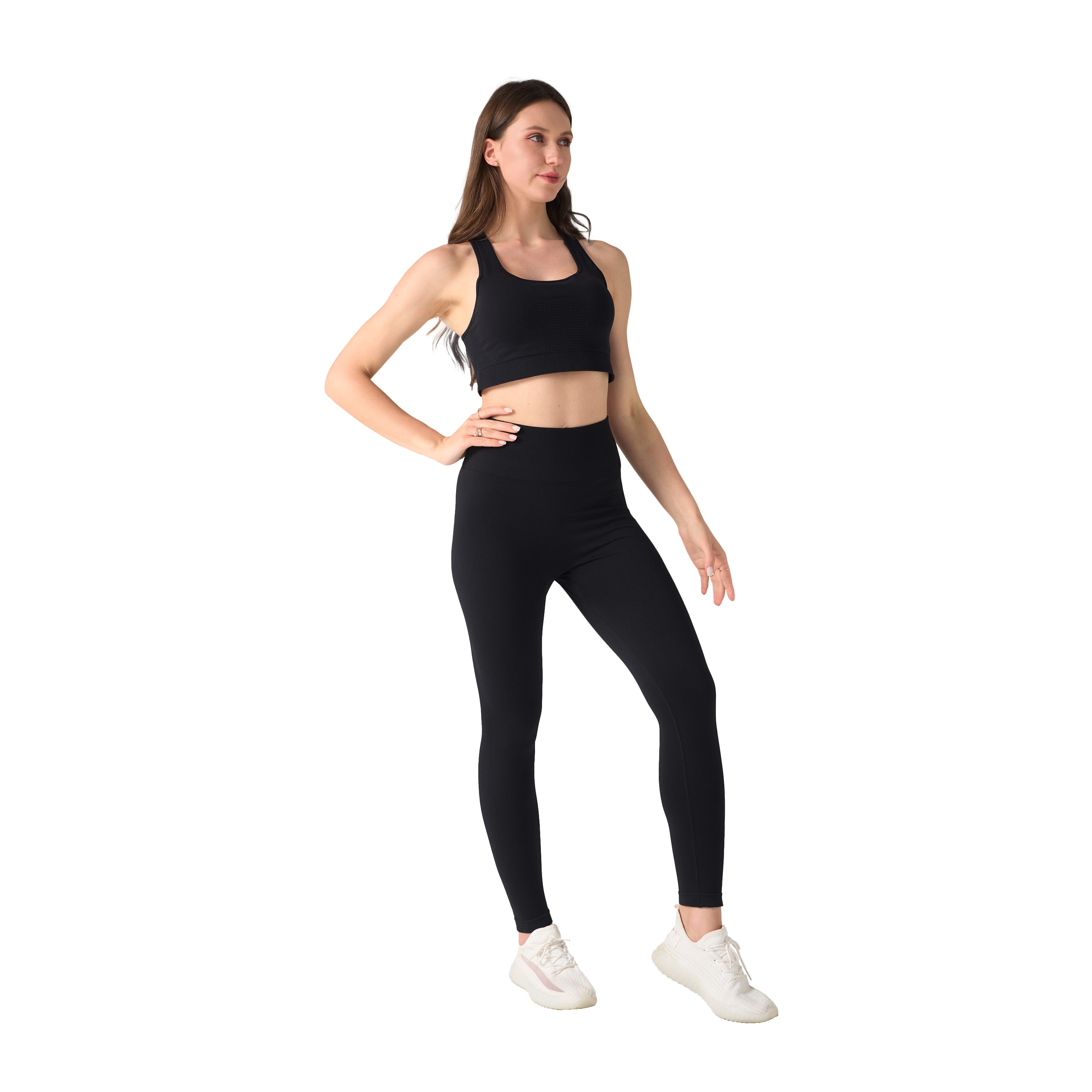Sport Leggings Damen Grösse L schwarz