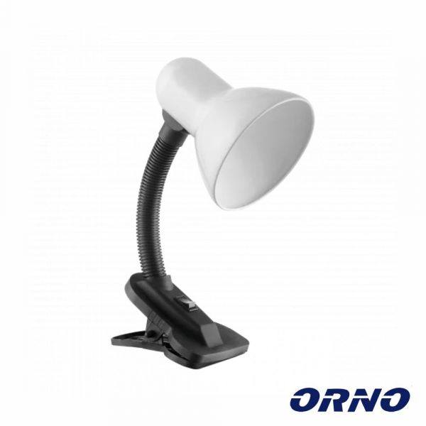 Orno Candeeiro Secretária 1xE27 40W C/ Mola Branco DL-3/W