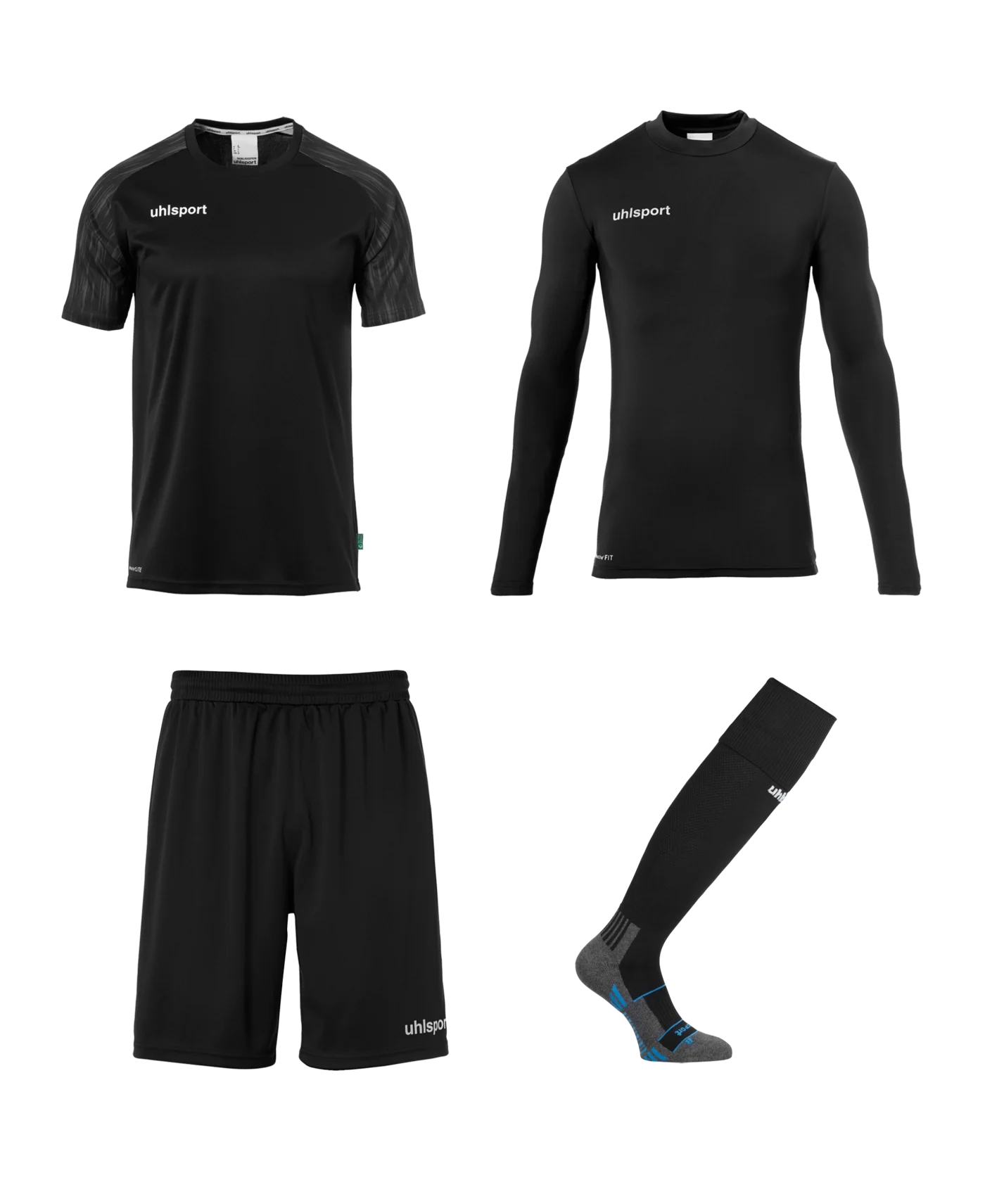 uhlsport Reaction Torwartset Kids Schwarz Grau F01