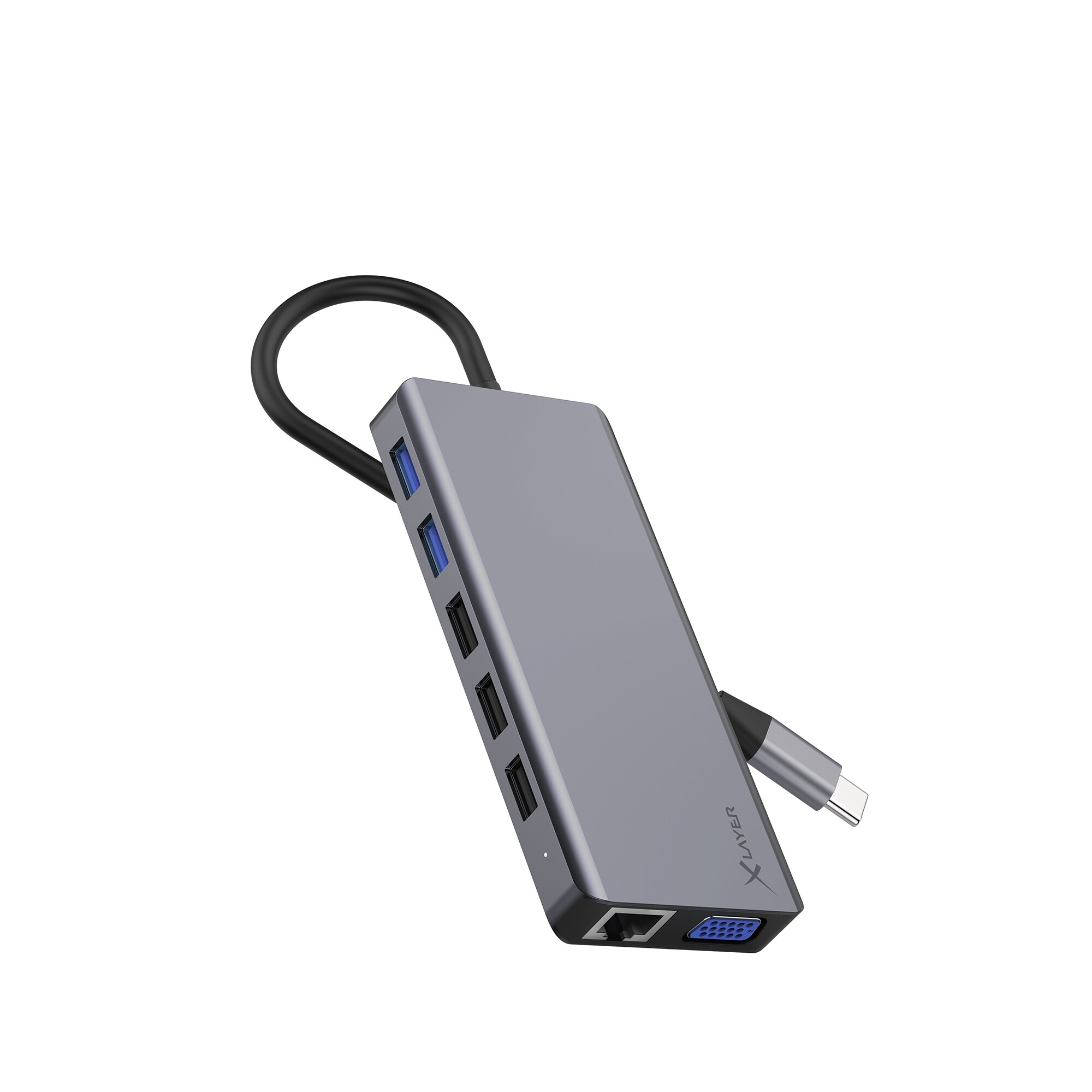 Xlayer USBDEVICE USB 3.0 HUB XLayer Typ C 13-IN-1 Grey