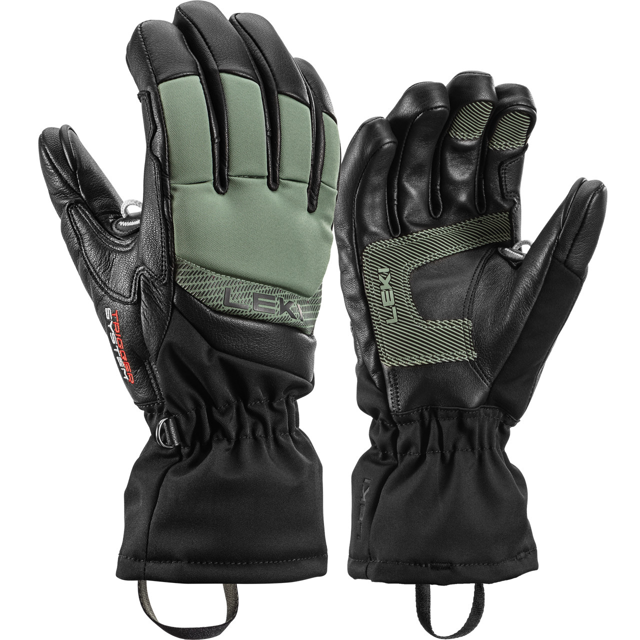 Leki Damen Handschuh GRIFFIN BASE 3D black/dusty green | Skihandschuhe | Skibekleidung | Damen | XSPO-Fashion