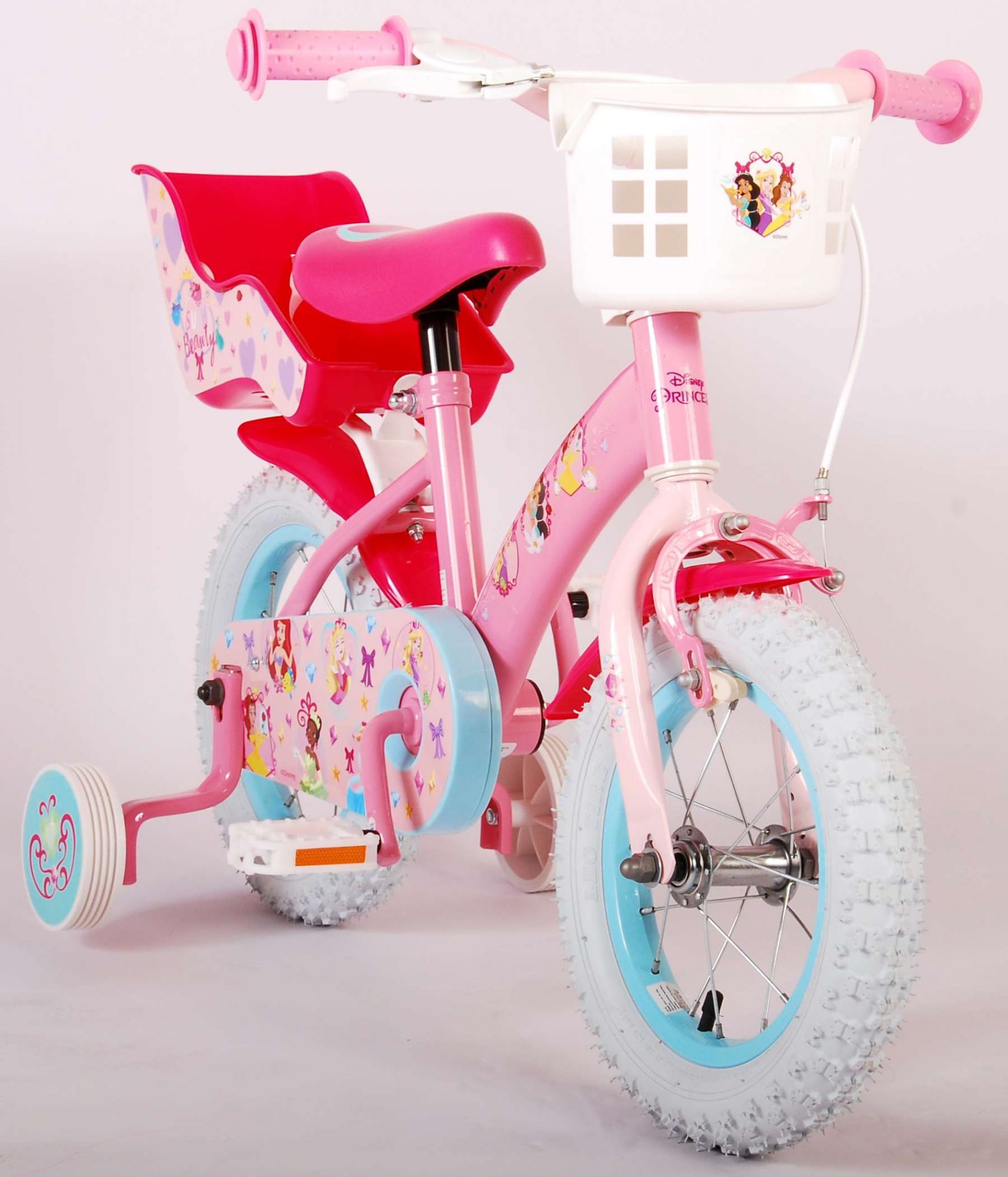 Kinderfahrrad Disney Princess für Mädchen 12 Zoll Kinderrad in Pink