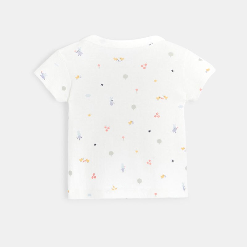 T-shirt bébé en maille tubique bio beige Absorba Beige