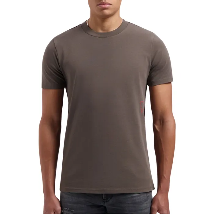 Pure Path Triangular Wordmark Logo Shirt Heren