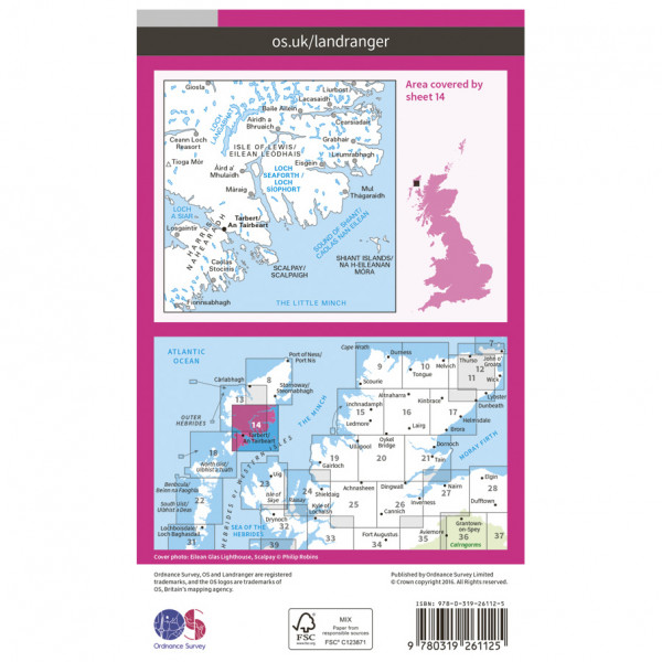 Ordnance Survey - Tarbert / Loch Seaforth - Wandelkaart