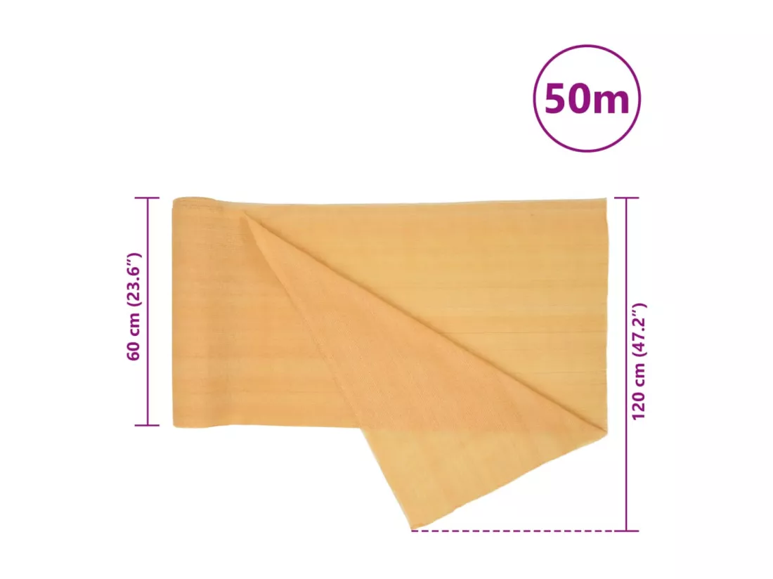 Filet brise-vue sable 1,2x50 m PEHD 75 g/m²
