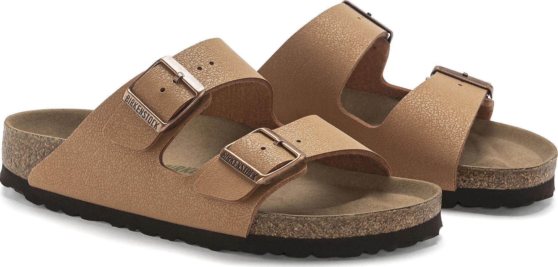 Birkenstock Unisex Arizona Vegan Birko-Flor Nubuck Regular Pecan