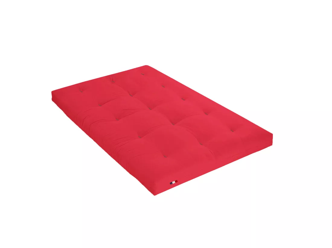 Matelas futon rouge coeur en latex 160x200