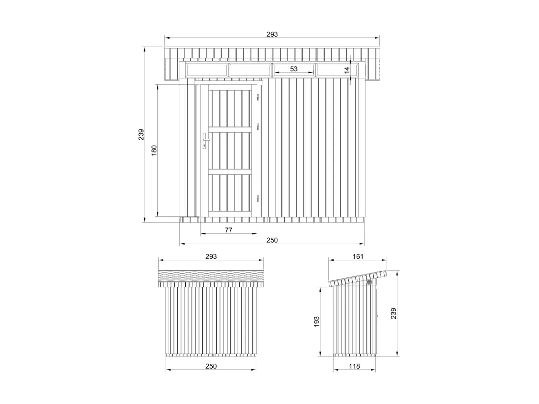 Abri de Jardin Qualité Premium 3m²/L161xL294xH239 cm - Timbela M901-REDWOOD RED