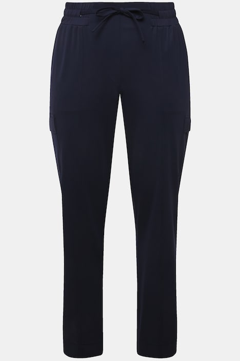 Cargohose, Taschen, Elastikbund, Saumschlitze