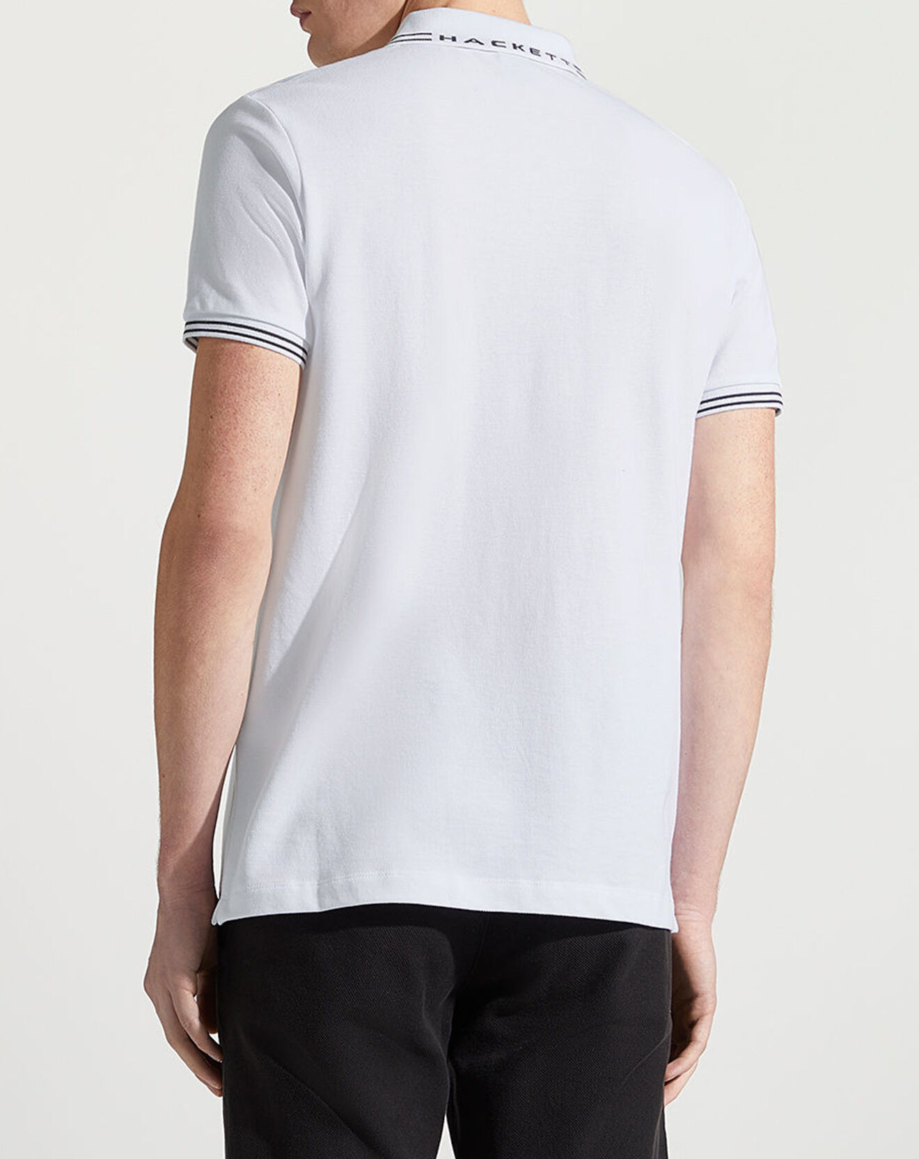 Hackett London Polo Regular Fit uni Aston Martin Racing Logo blanc