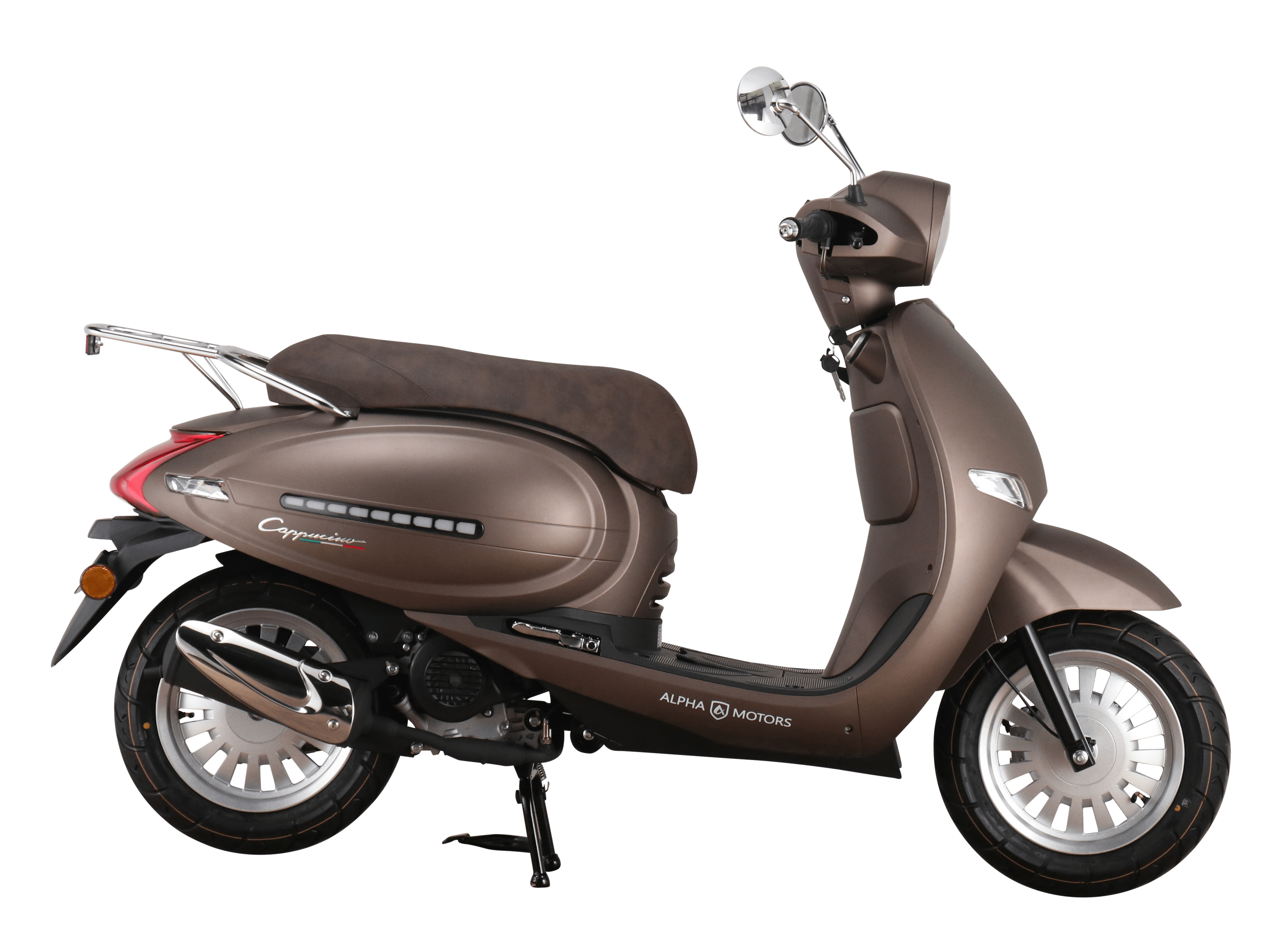 Alpha Motors Motorroller Cappucino 50 ccm 45 kmh EURO 5 mattbraun
