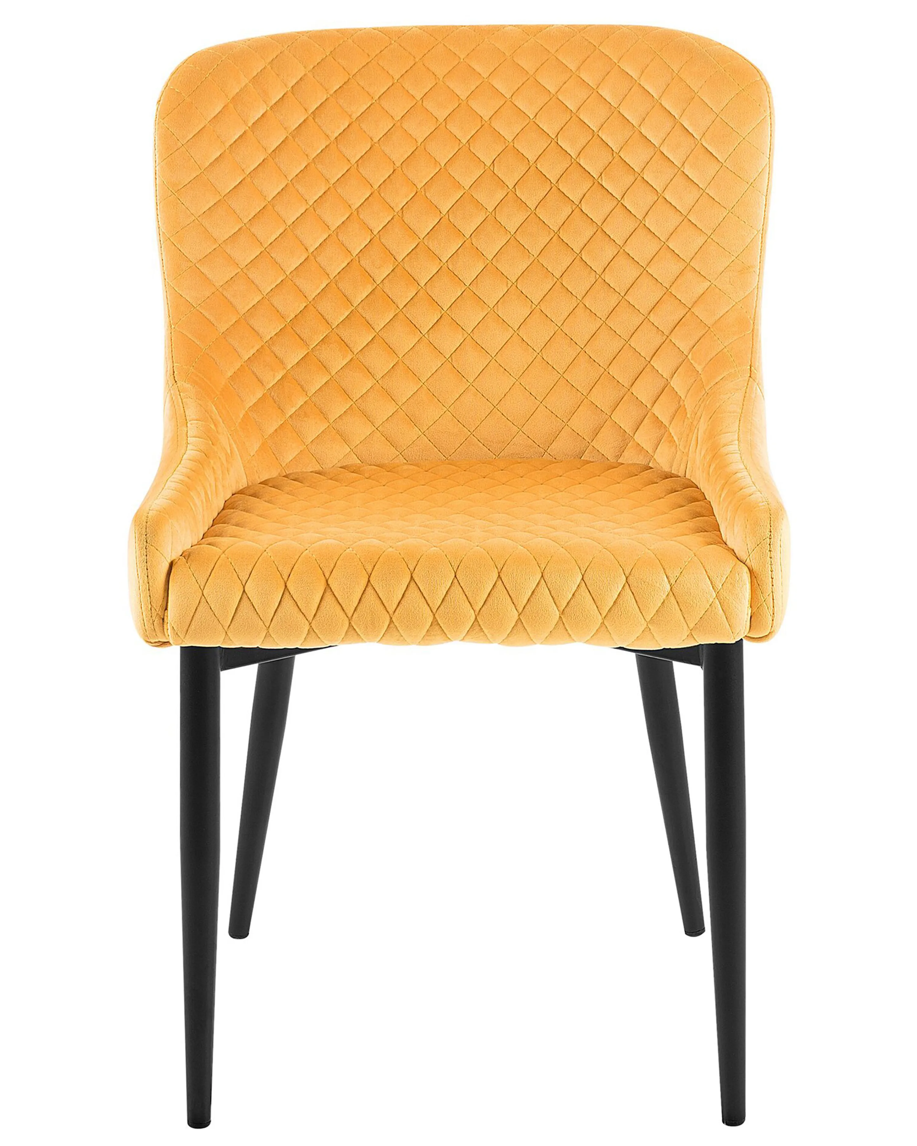 Set van 2 eetkamerstoelen SOLANO Fluweel Geel