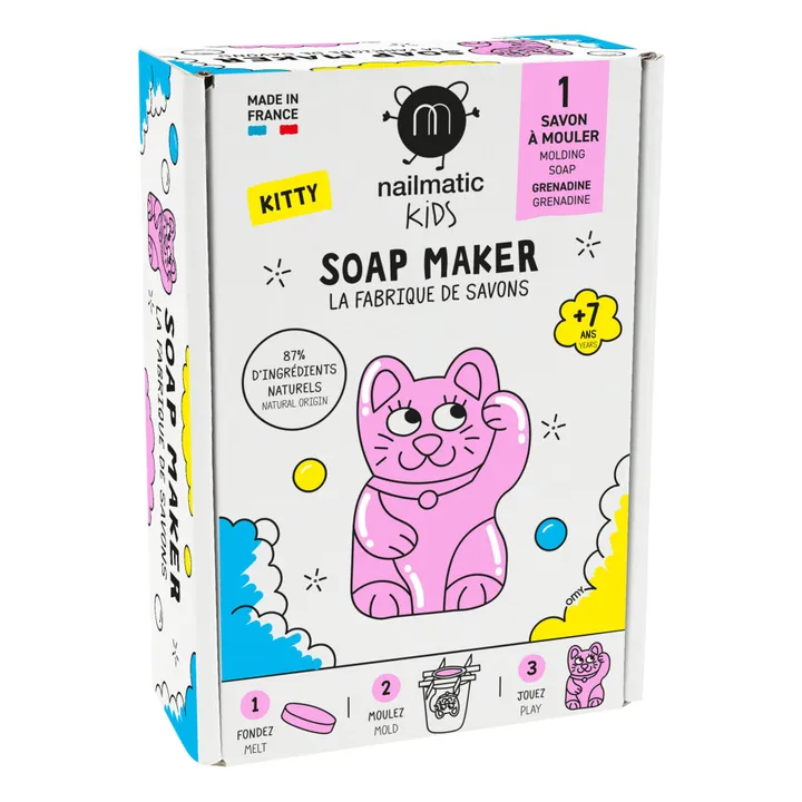 Nailmatic Kids Coffret La Fabrique de savons Kitty  - 1 savon | Rose