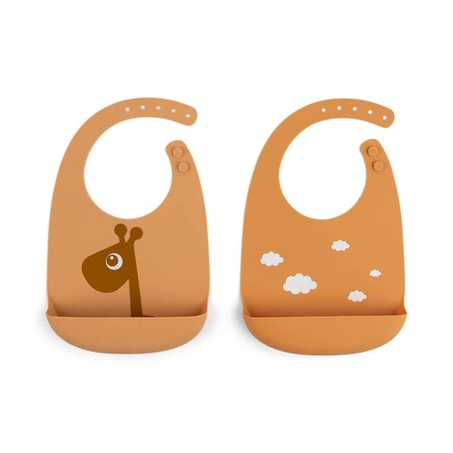Lot de 2 bavoirs silicone Raffi - DONE BY DEER