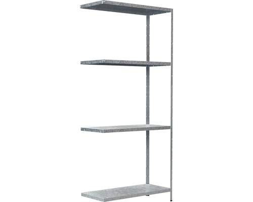 Schulte insteekstelling, verzinkt, 180x80x35 cm, 4 legborden, hoekprofielen, draagvermogen 240 kg