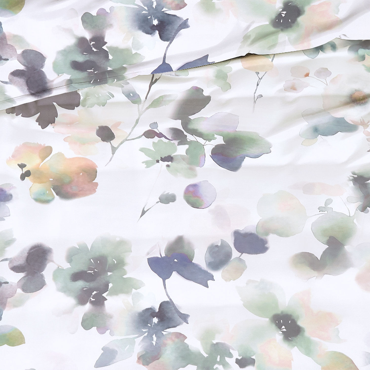 Bettwäsche mit blumigem Aquarellmuster