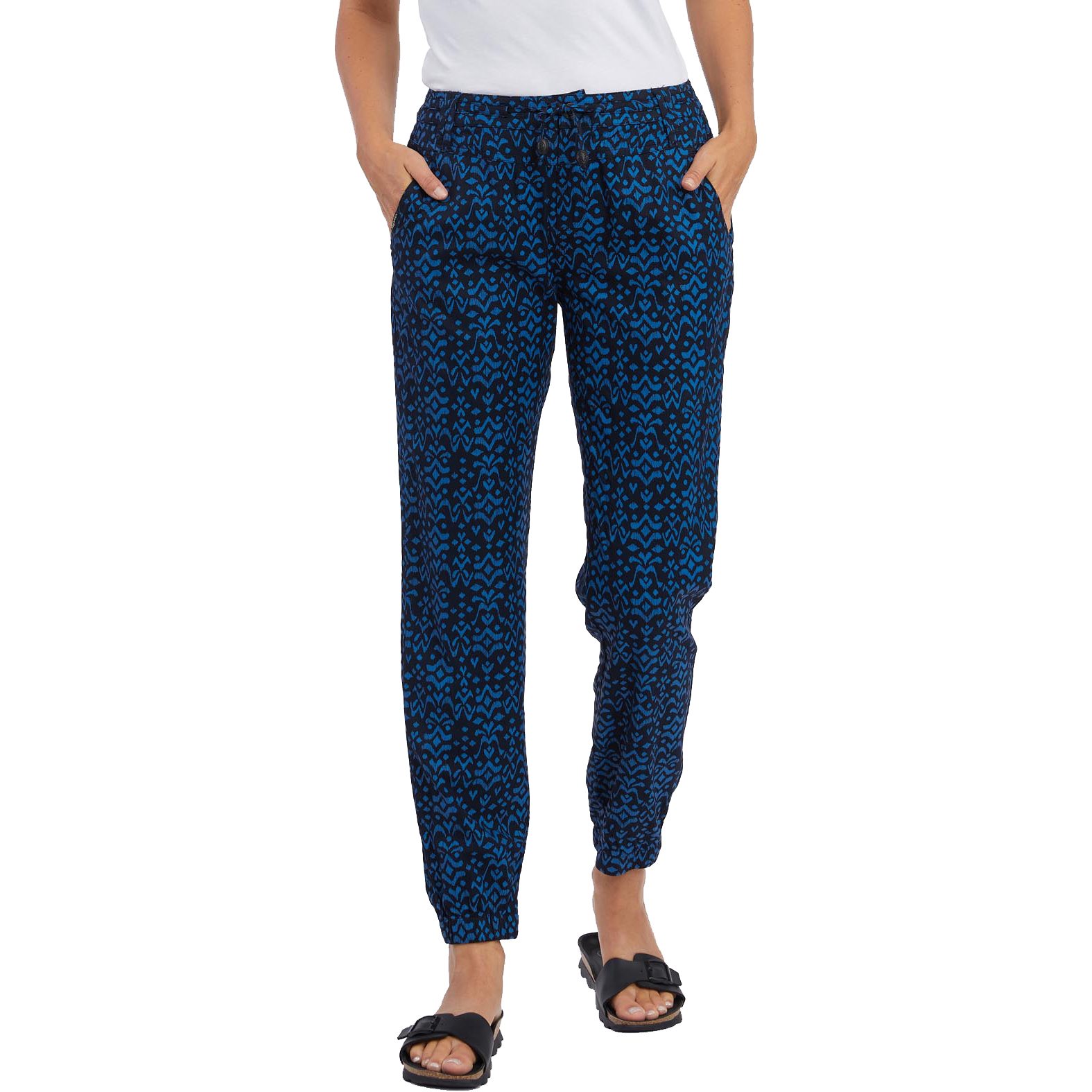 ragwear Talin Print Stoffhose Damen navy