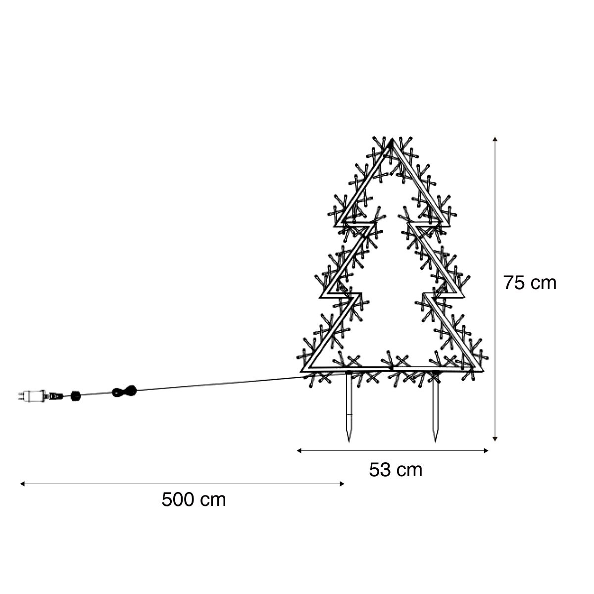 Kerst prikspot kerstboom incl. LED IP44 - Rudolph