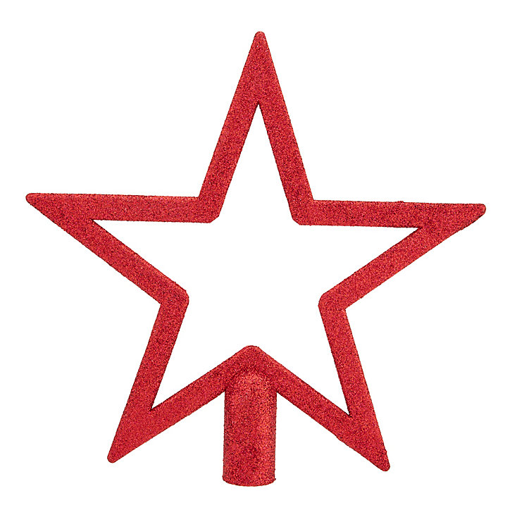 Cimier pic pour sapin de Noël rouge 20 cm