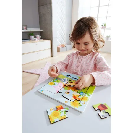 HABA 303767 Holzrahmen-Puzzle Tierfreunde
