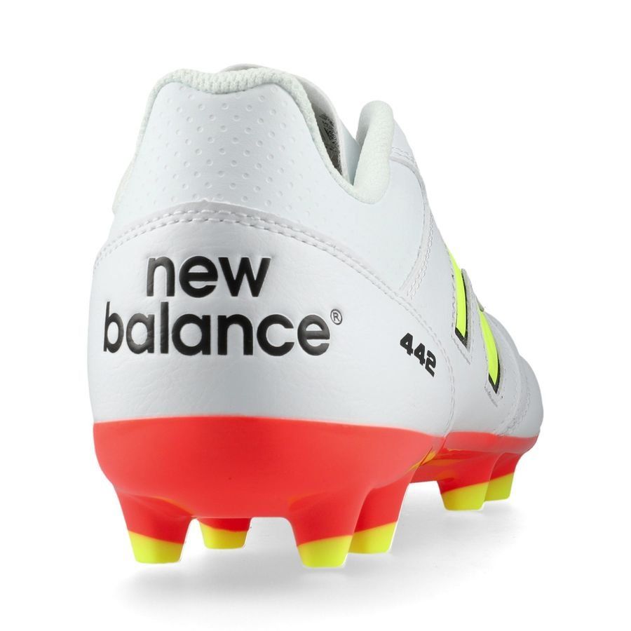 New Balance 442 V2 Team FG Flash Point - Blanc/Vert/Noir