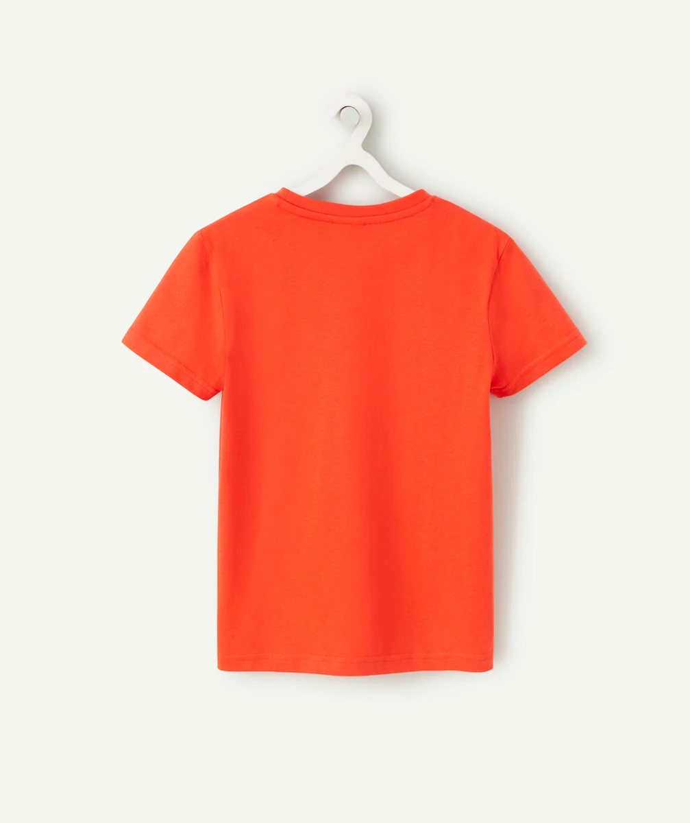 T-SHIRT MANCHES COURTES GARÇON ROUGE AVEC POCHE