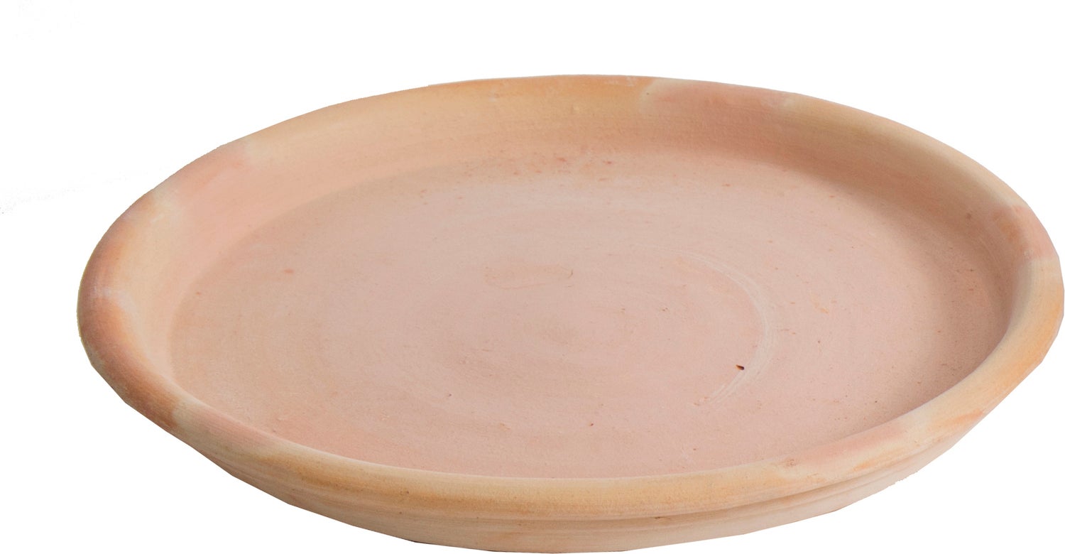 Mega Collections plantenschotel Whitewash terracotta D 30 H 3,5 cm