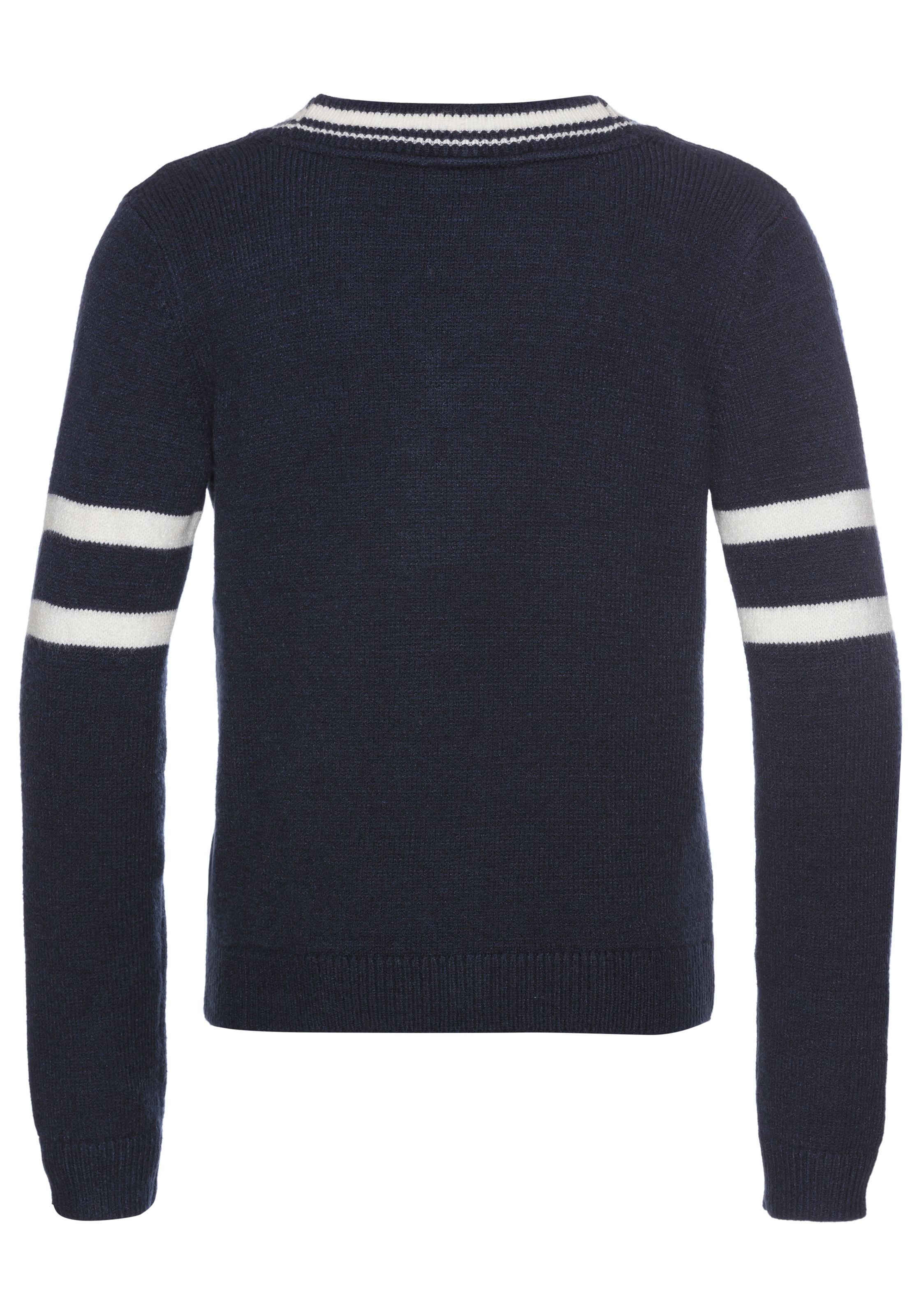 DELMAO Strickjacke »im Collegestyle mit Badge«, Trendiger Style für Mädchen