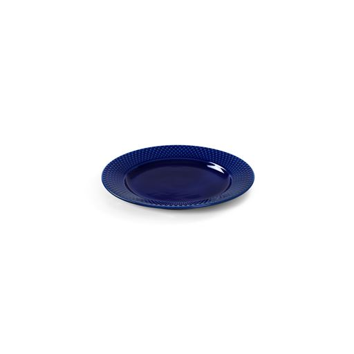 Lyngby Porcelæn Rhombe Color Tallerken, Blå, Ø23 cm