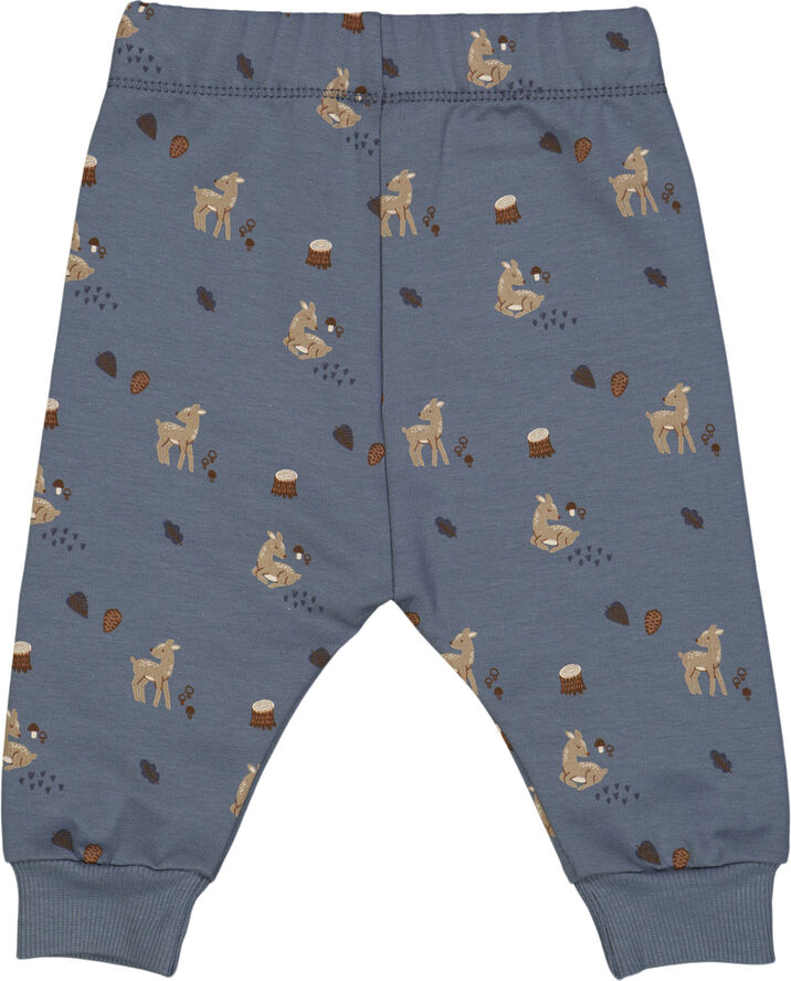 Müsli by Green Cotton Deer sweat pants baby Stormy blue/ shade/ bark