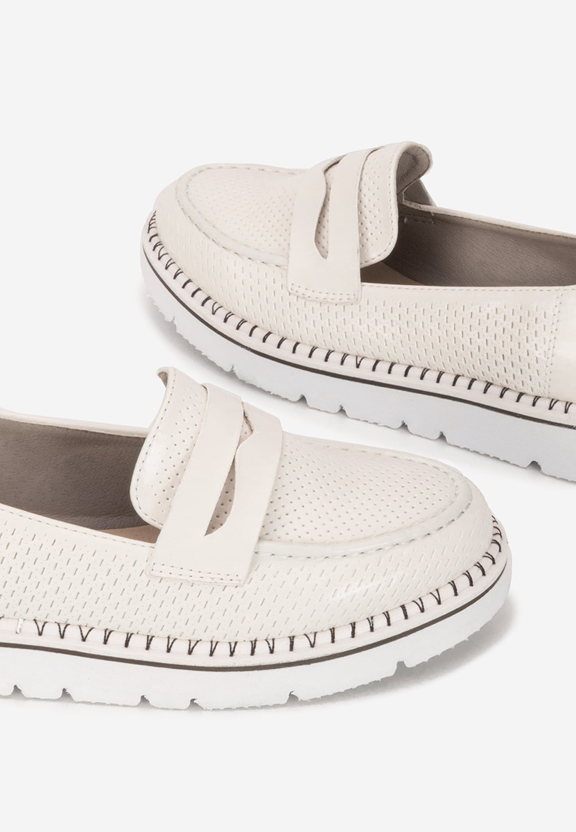 Mocassins femme blancs Fatina