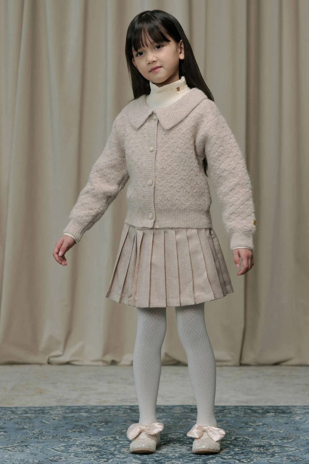 Le Chic cardigan lichtbruin gebreid