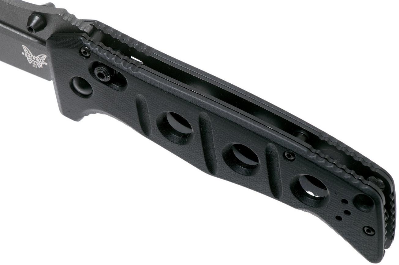 Benchmade 275GY-1 Sibert Adamas Black G10, Tungsten Grey zakmes, Shane Sibert design