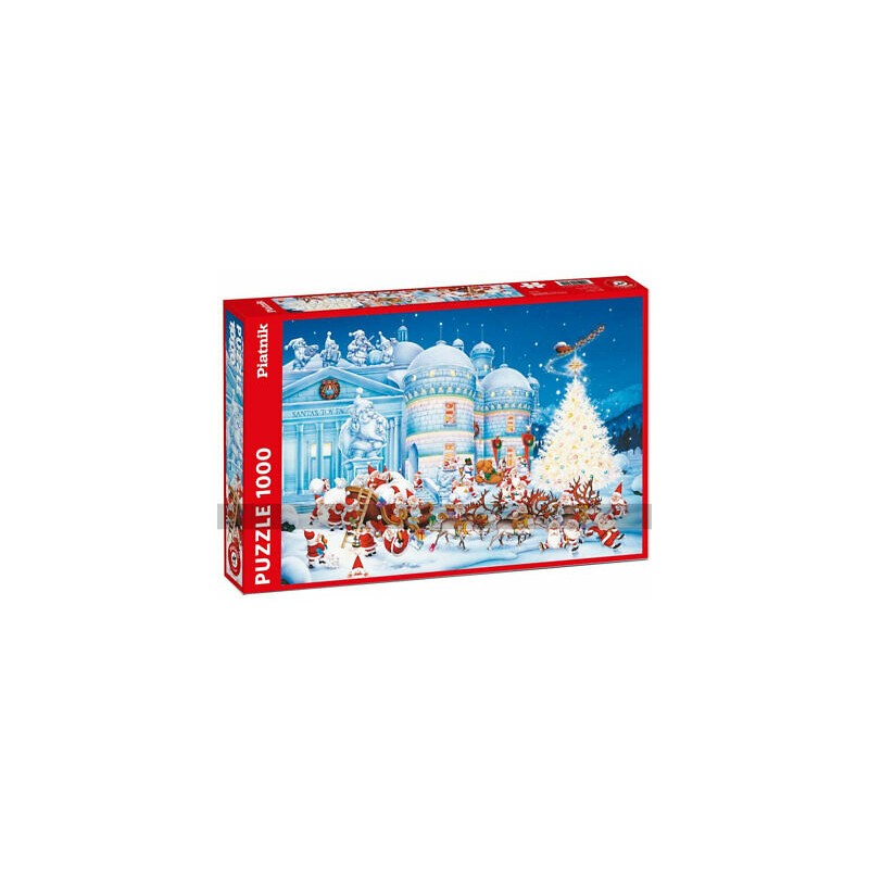 Puzzle 1000 pièces - Les traineaux / Usine à jouets