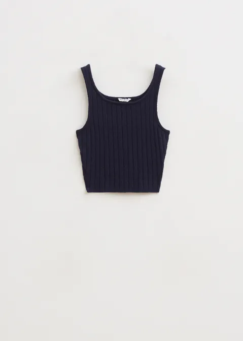 Singlet met structuur blauw (BLW.D)