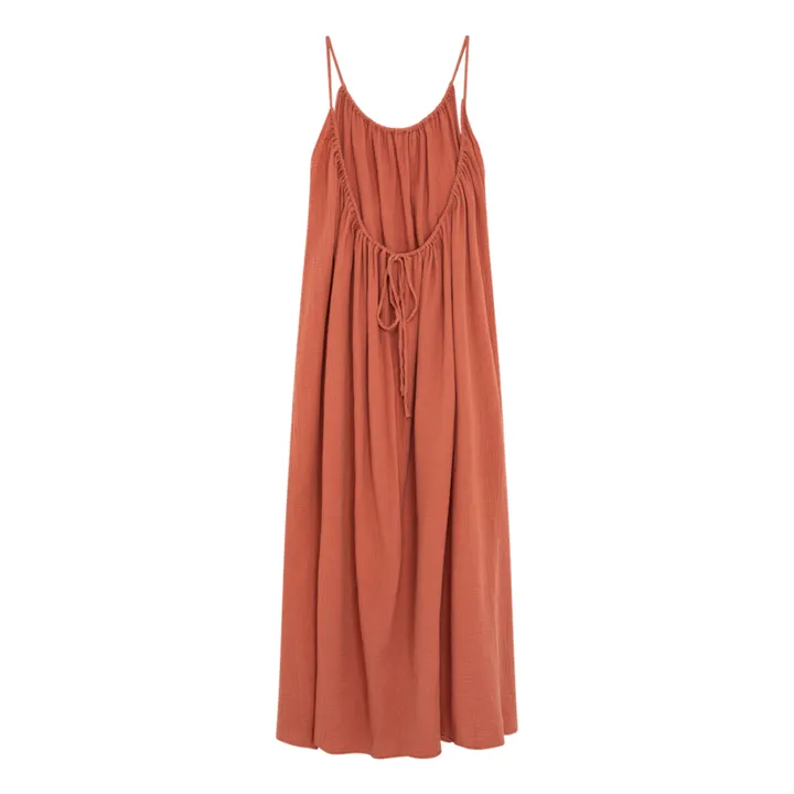 Anja Paris Robe Gaze de Coton | Orange Rouille